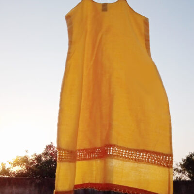 Aihika Dandelion(Canary slip dress with crochet details) – Aihika