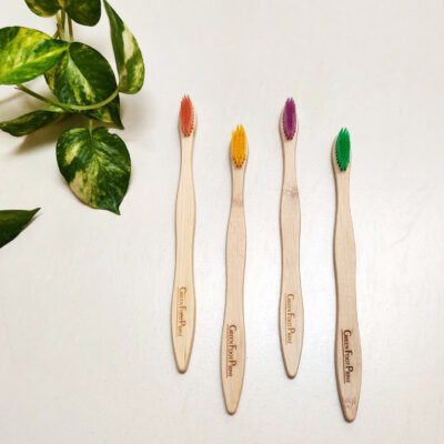 Natural Bamboo Toothbrush – Pack of 4 (Assorted)