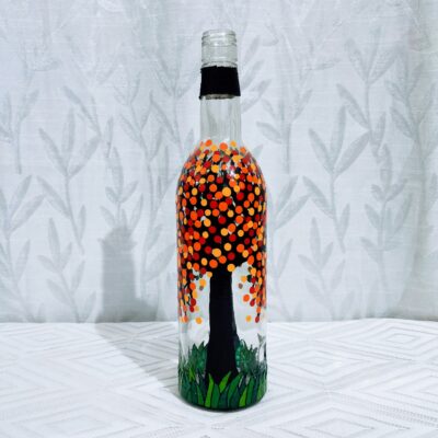 Hand painted Dot Art Tree Bottle – Bottles & Brushes