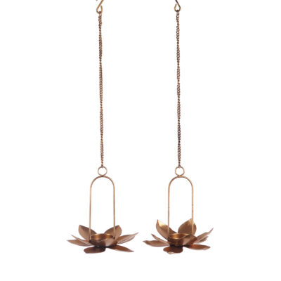 Set of 2 Hook Flower Tealight Holder – Amaya Decors