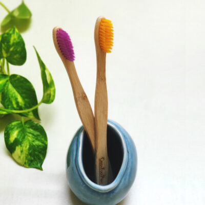 Natural Bamboo Toothbrush – Pack of 2 (Assorted)