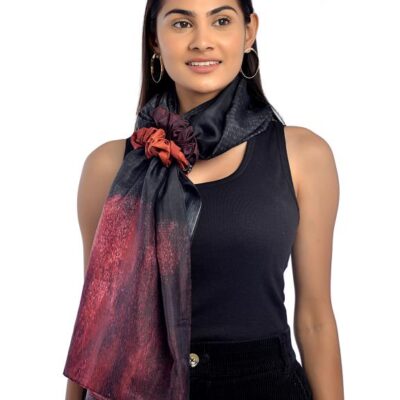 pure silk long scarf- CHERRY – House Of Prana