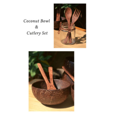 The BamCo COCO Combo – Coconut Bowl and Cutlery